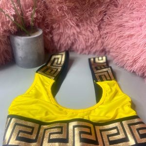 Yellow Thong Bikini Bathing Suit!